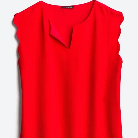 Very Nice Papermoon Mariko Scallop Sleeve Blouse Size M - Picture 1 of 6